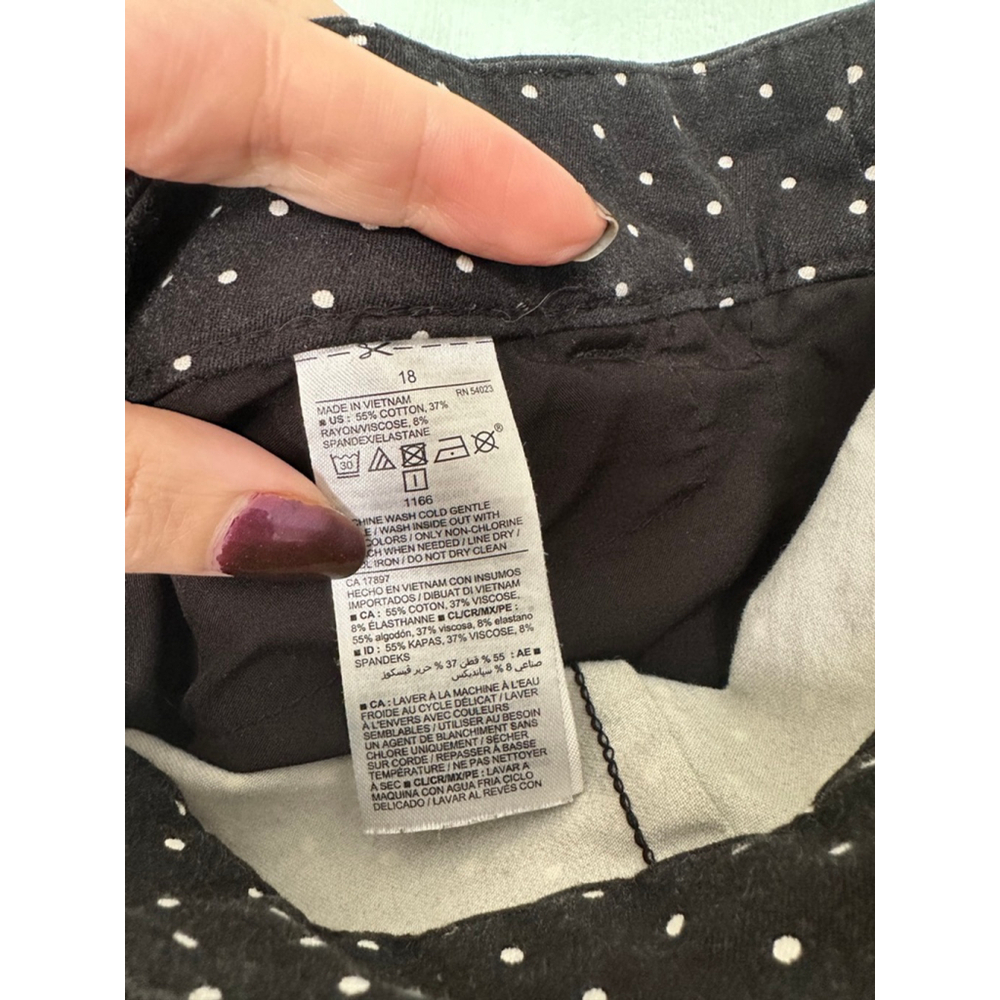 Size 18 polka dot Old Navy high waisted stretch pixie pant ankle length - Picture 5 of 7